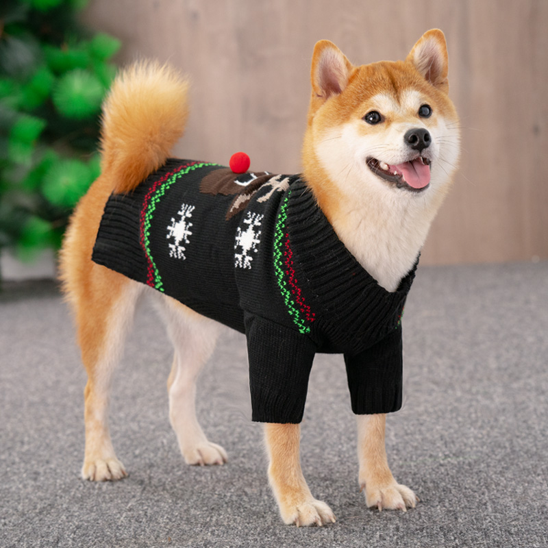 22.5kg以下】柴犬服 イヌの服 クリスマス 洋服 柴犬 小型犬 中型犬 暖かい セーター 犬 冬服 防寒 暖かい 可愛い ドッグウェア ペット用品  - curtainfan